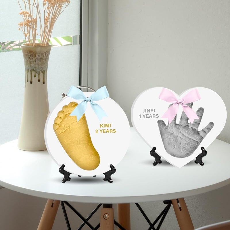 kimitimi Baby Hand & Footprint Keepsake Kit - Personalized Handprint Footprint Ornament for Newborn Babies, New Mom Gifts, Baby Shower & Registry, Nursery Picture Frame, Pet Paw Print Ornament - Image 3